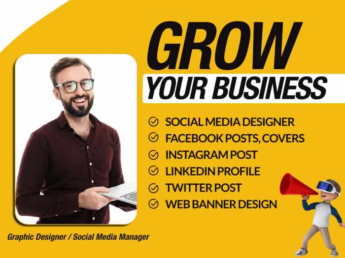 Graphic design for social media marketing